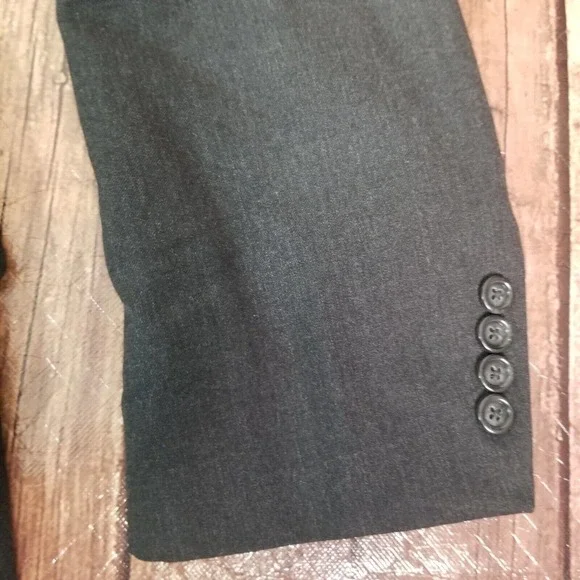 Jos. A. Bank Mens Blazer Charcoal Size 42L 3 Button Front Wool Cashmere Blend - Picture 12 of 15